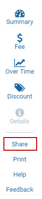 fund analyzer share results feature